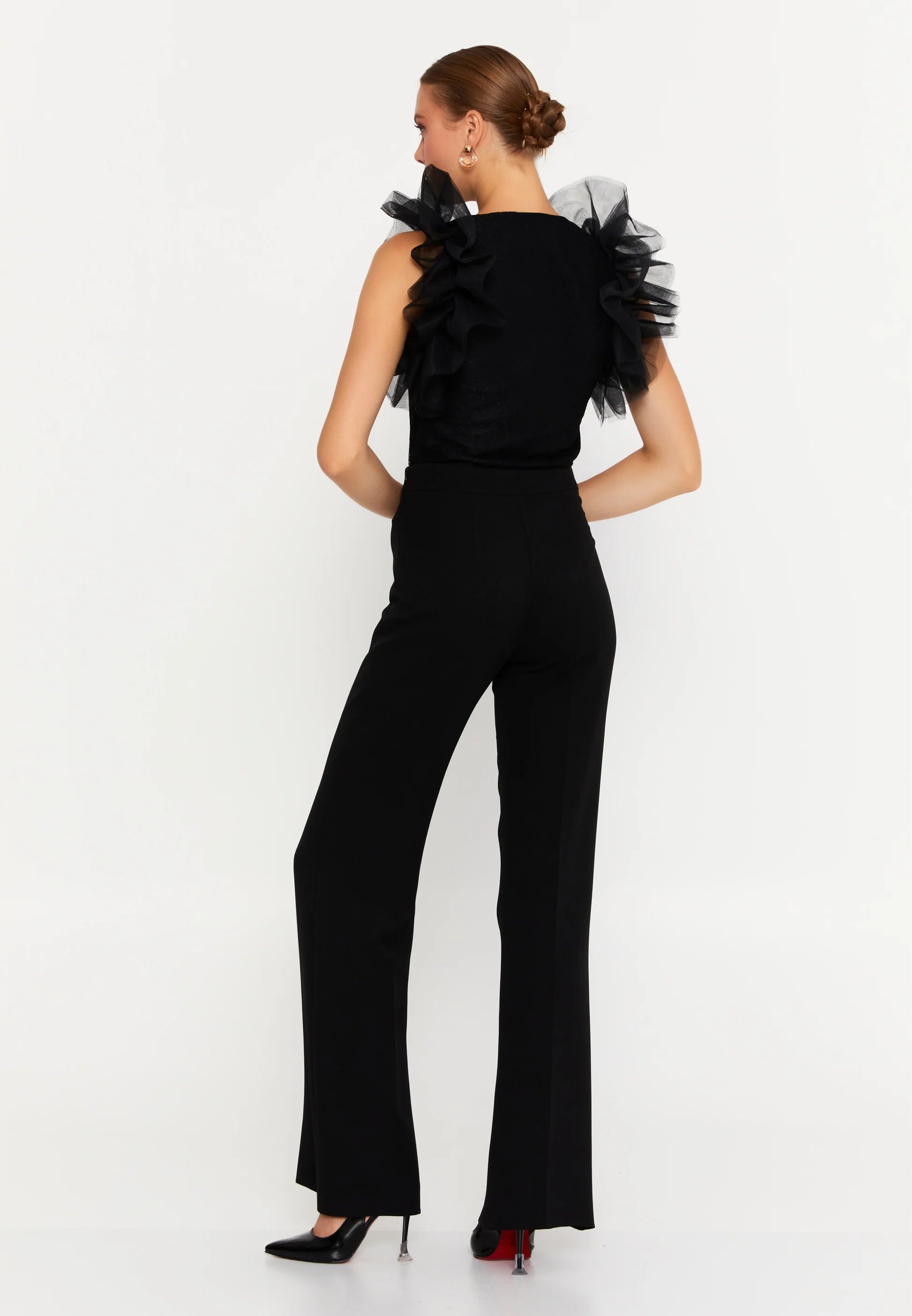 Ruffle Shoulders Top