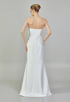 Asymmetrical Satin Wedding Dress