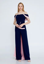Inaya Jumpsuit - Navy&Pink