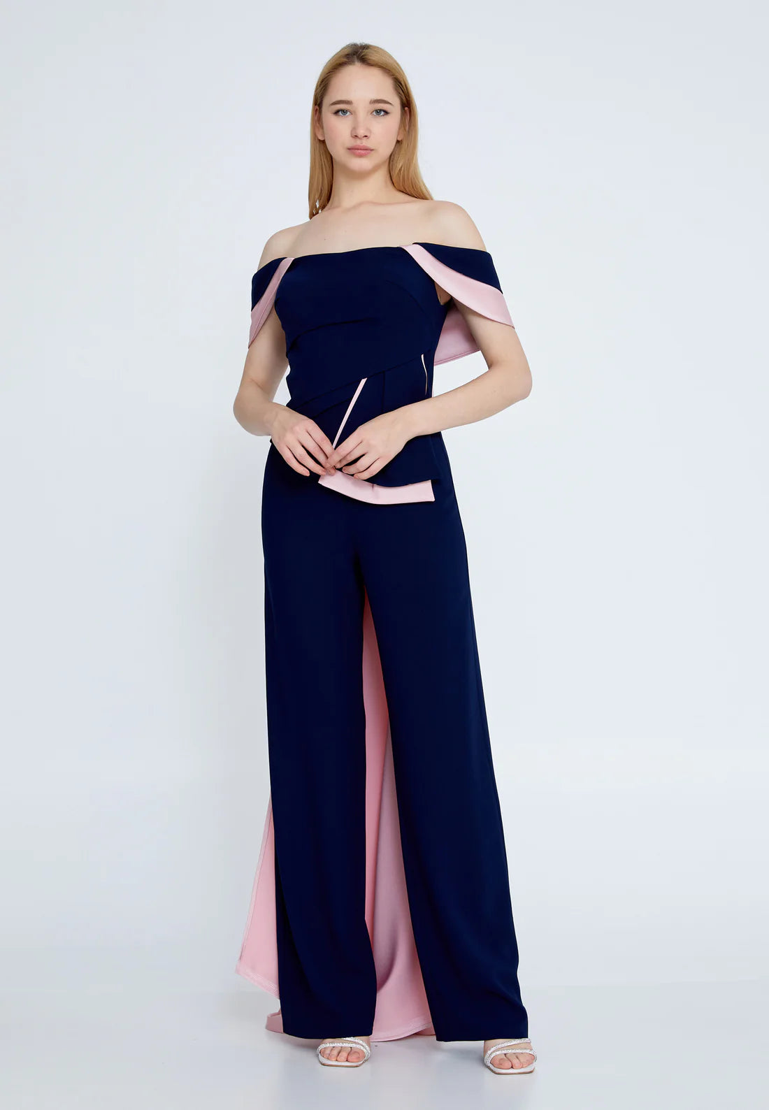 Inaya Jumpsuit - Navy&Pink