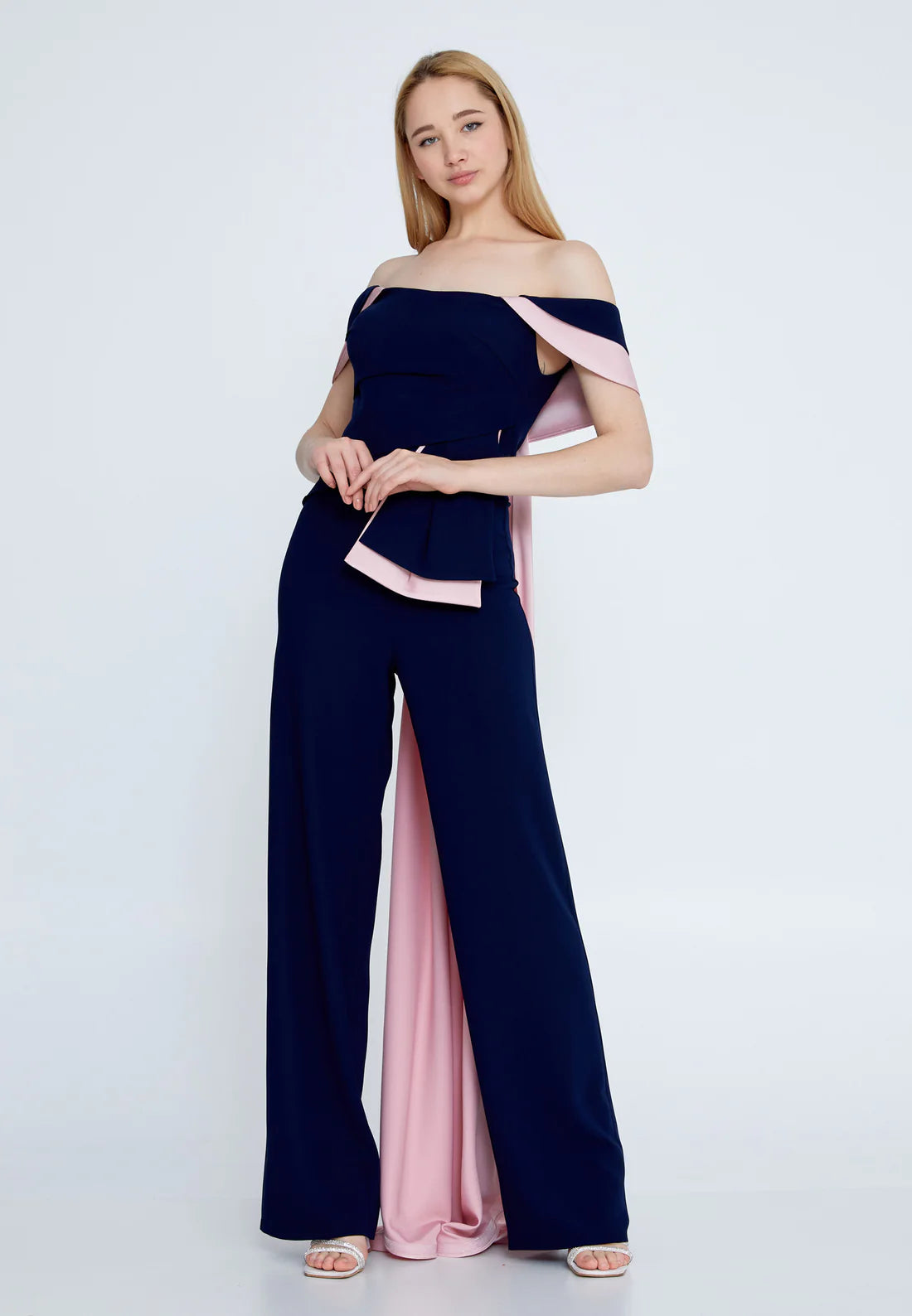 Inaya Jumpsuit - Navy&Pink