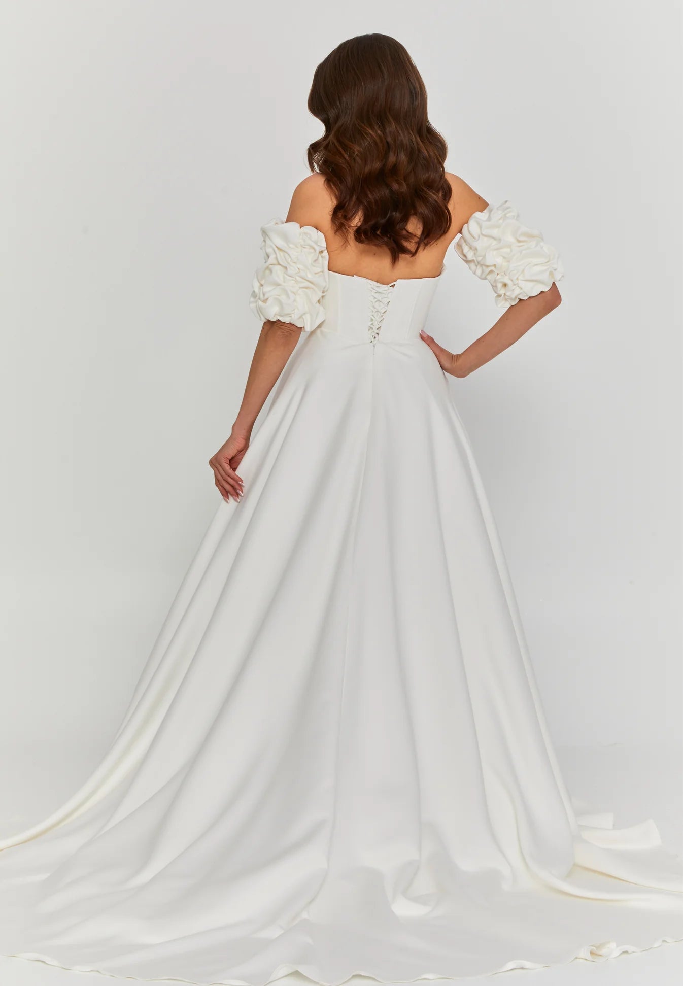 Anna Strapless - Removable Arms Wedding Gown