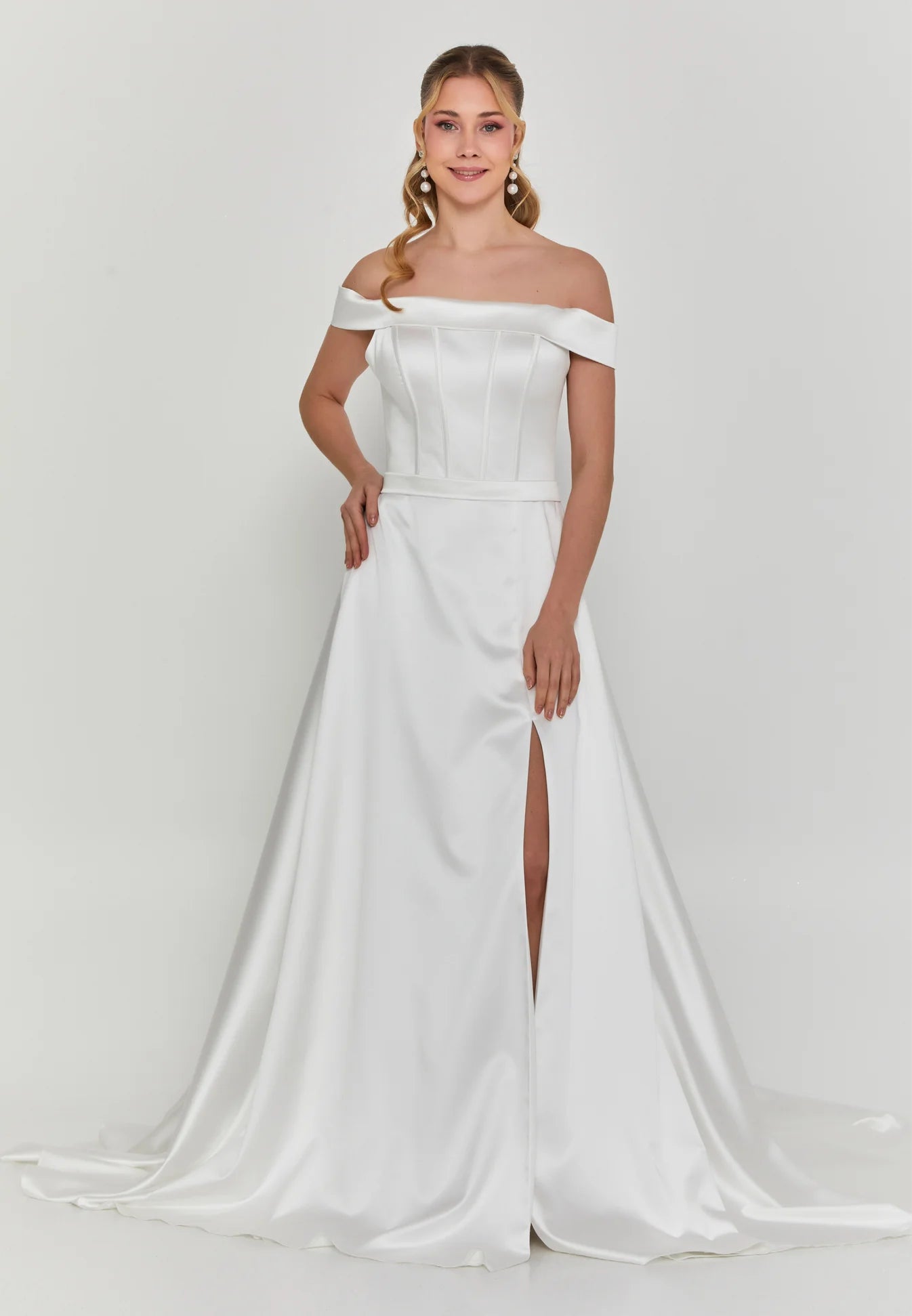 Arana Off Shoulder Wedding Gown