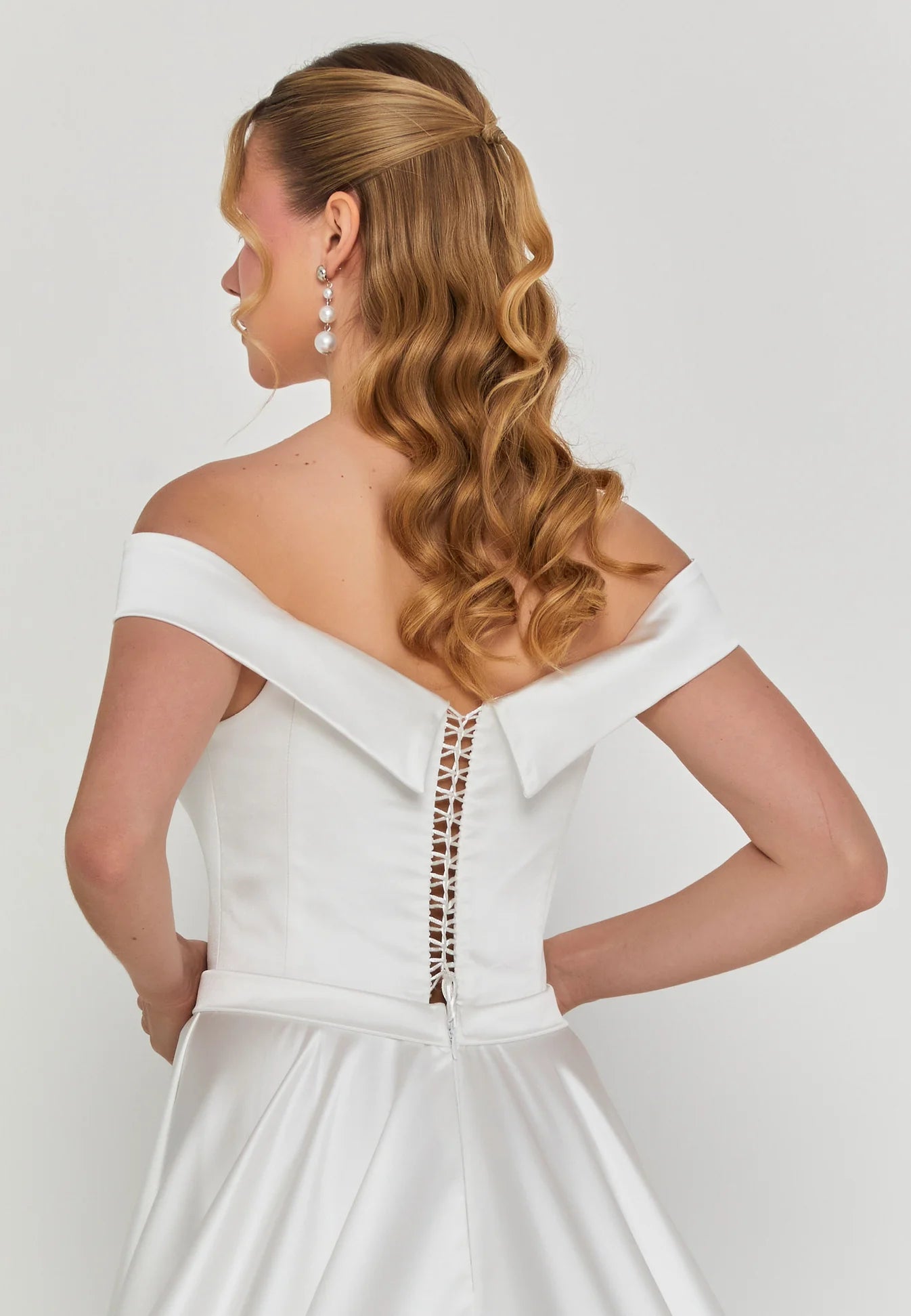 Arana Off Shoulder Wedding Gown