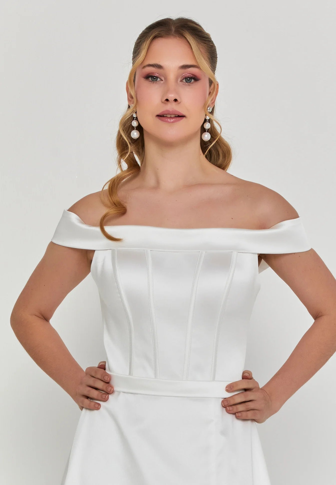 Arana Off Shoulder Wedding Gown