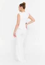 Lilly Top & Pants Set - White&Black