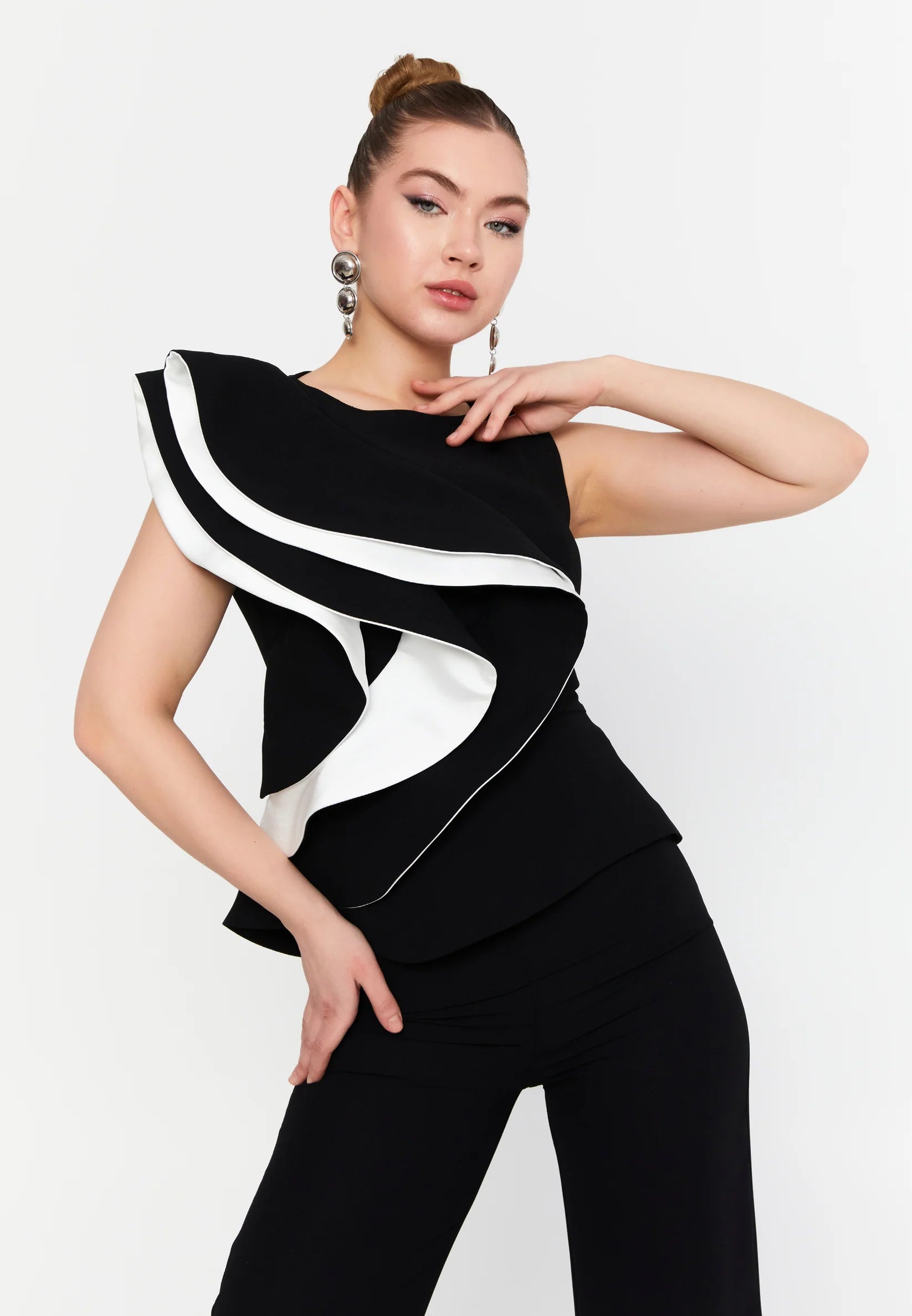 Lilly Top & Pants Set - Black&White