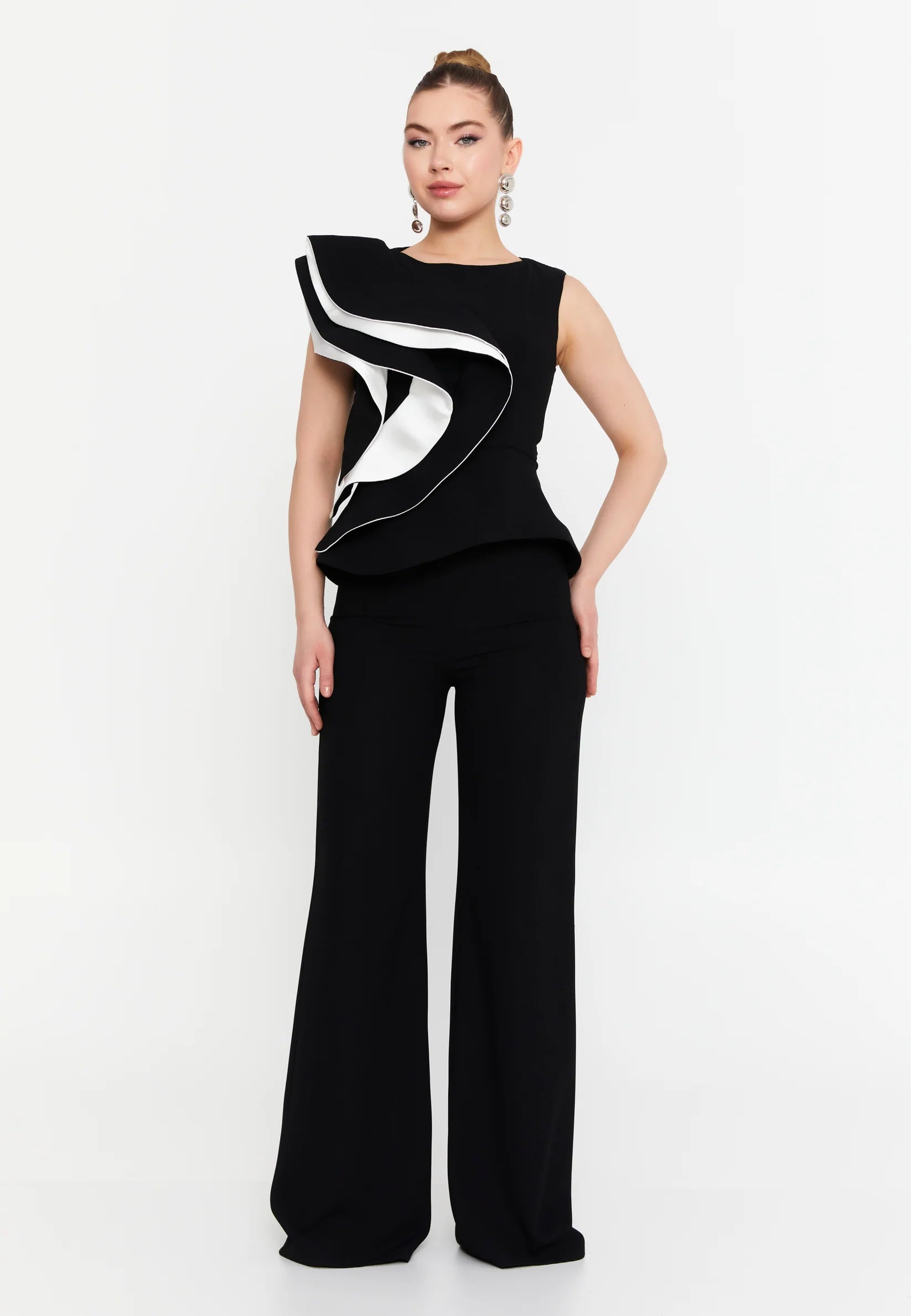 Lilly Top & Pants Set - Black&White