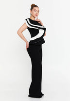 Lilly Top & Pants Set - Black&White