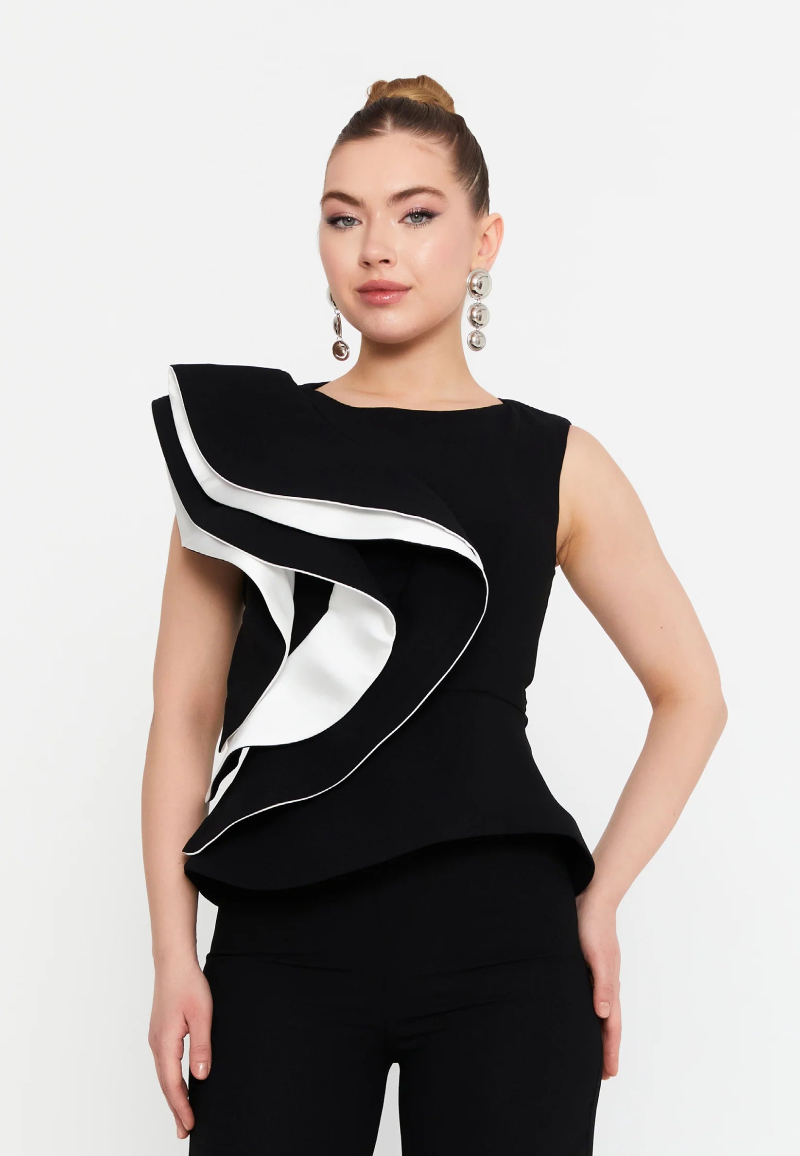 Lilly Top & Pants Set - Black&White