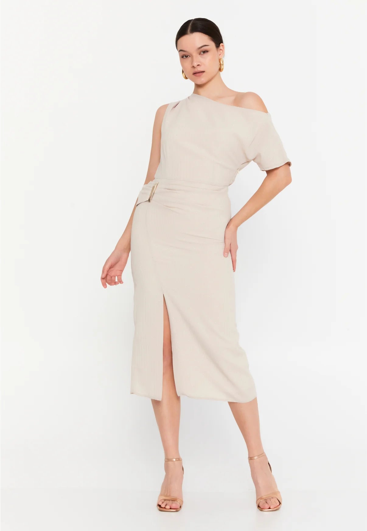 Off Shoulder Midi Dress