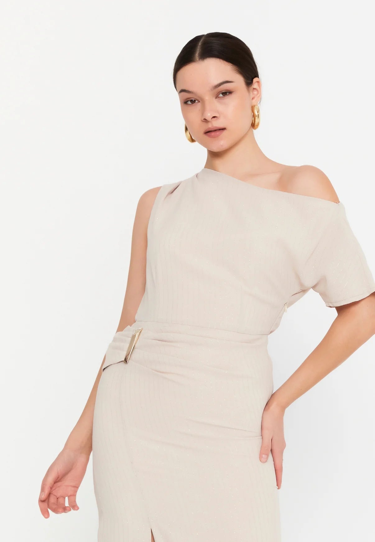 Off Shoulder Midi Dress