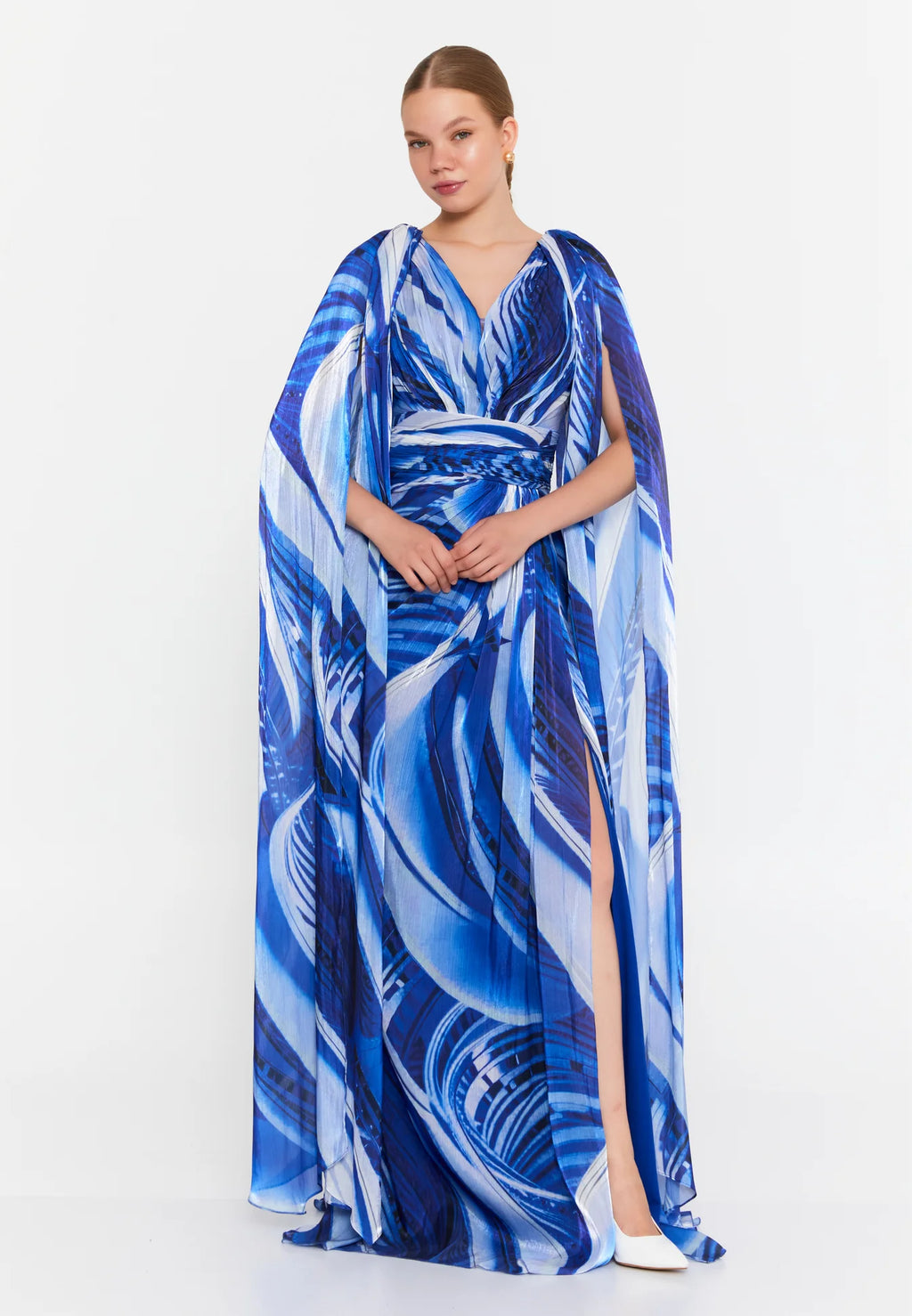 Aliya Flowy Sleeves Dress