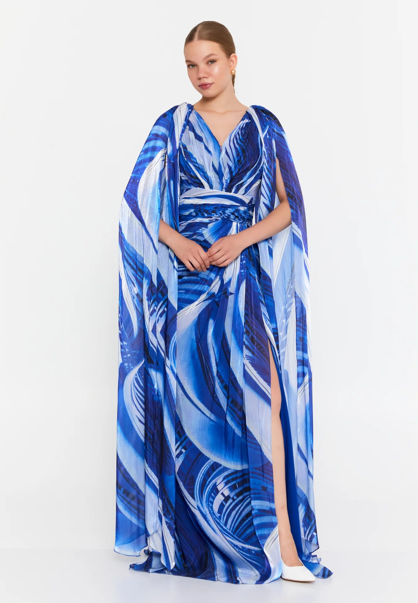 Aliya Flowy Sleeves Dress