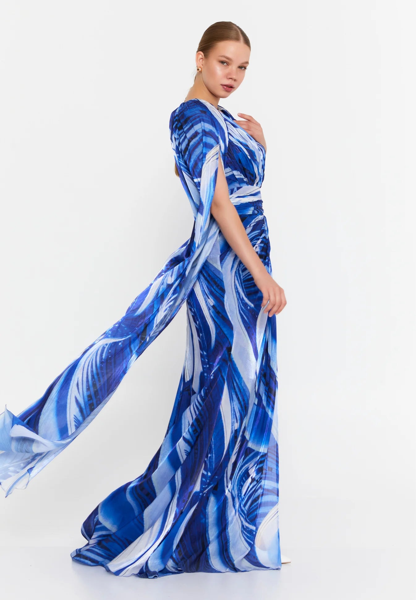 Aliya Flowy Sleeves Dress