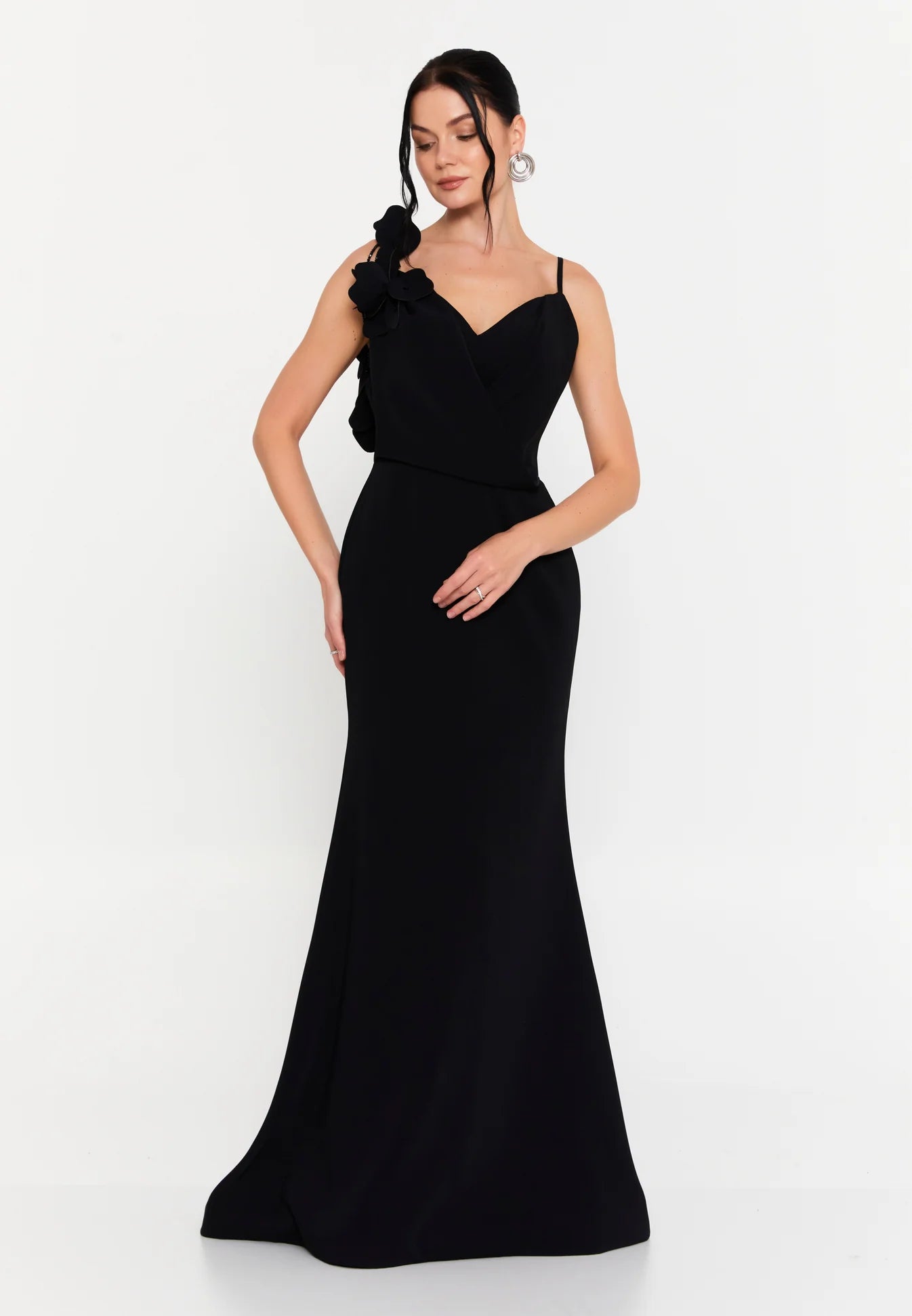 Ruffle One Shoulder Dress
