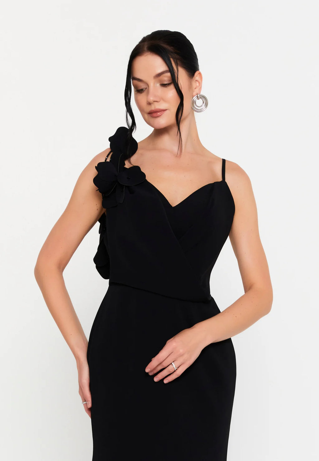 Ruffle One Shoulder Dress