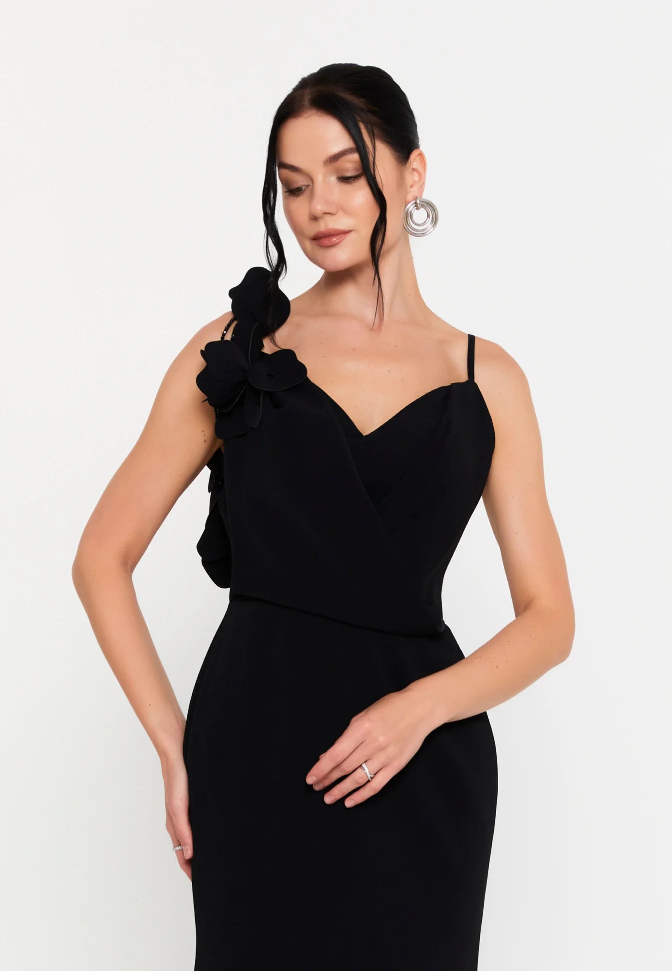 Ruffle One Shoulder Dress