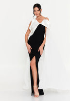 Asymtrical Cape Dress
