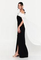 Asymtrical Cape Dress