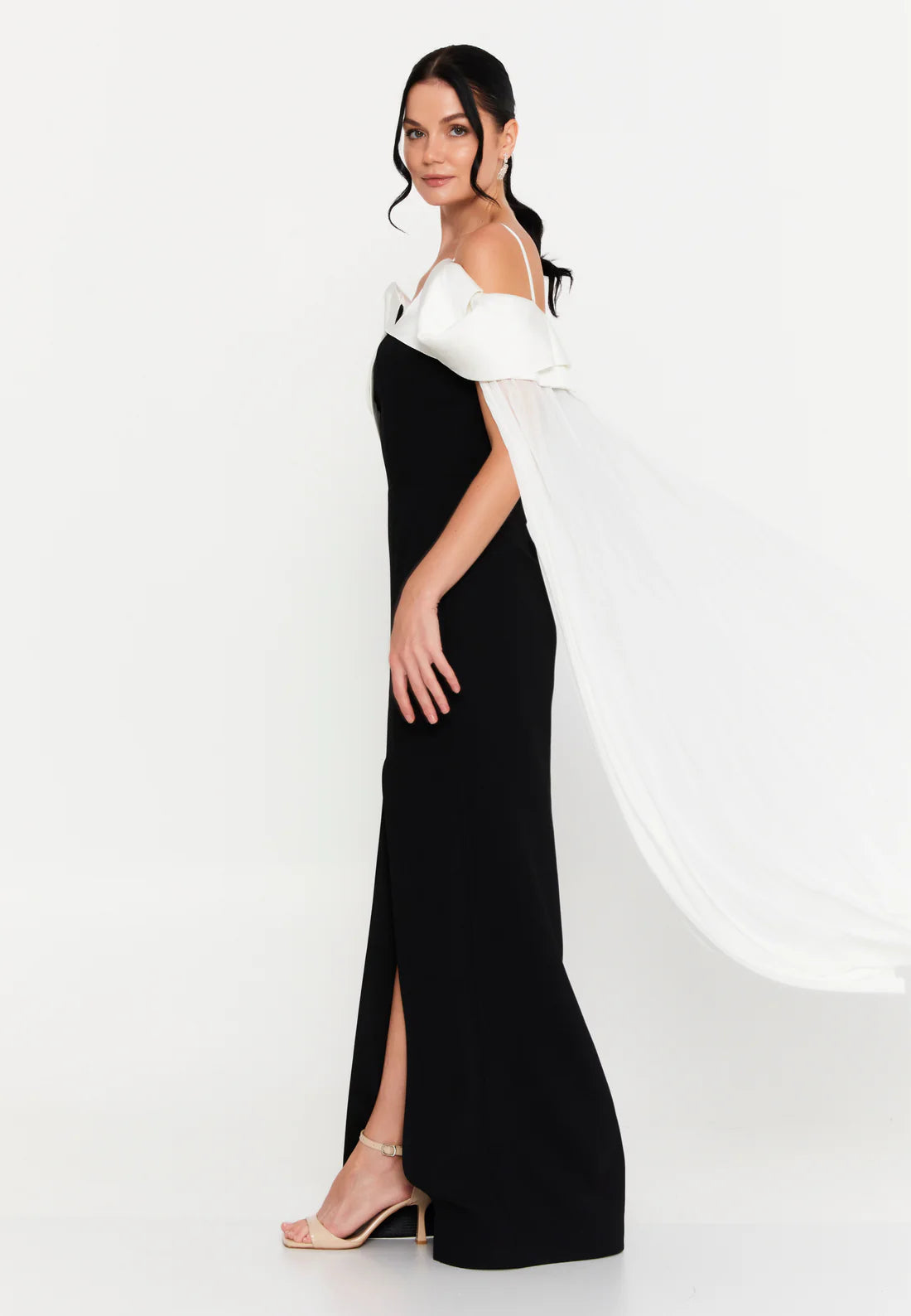 Asymtrical Cape Dress