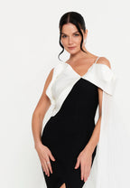 Asymtrical Cape Dress