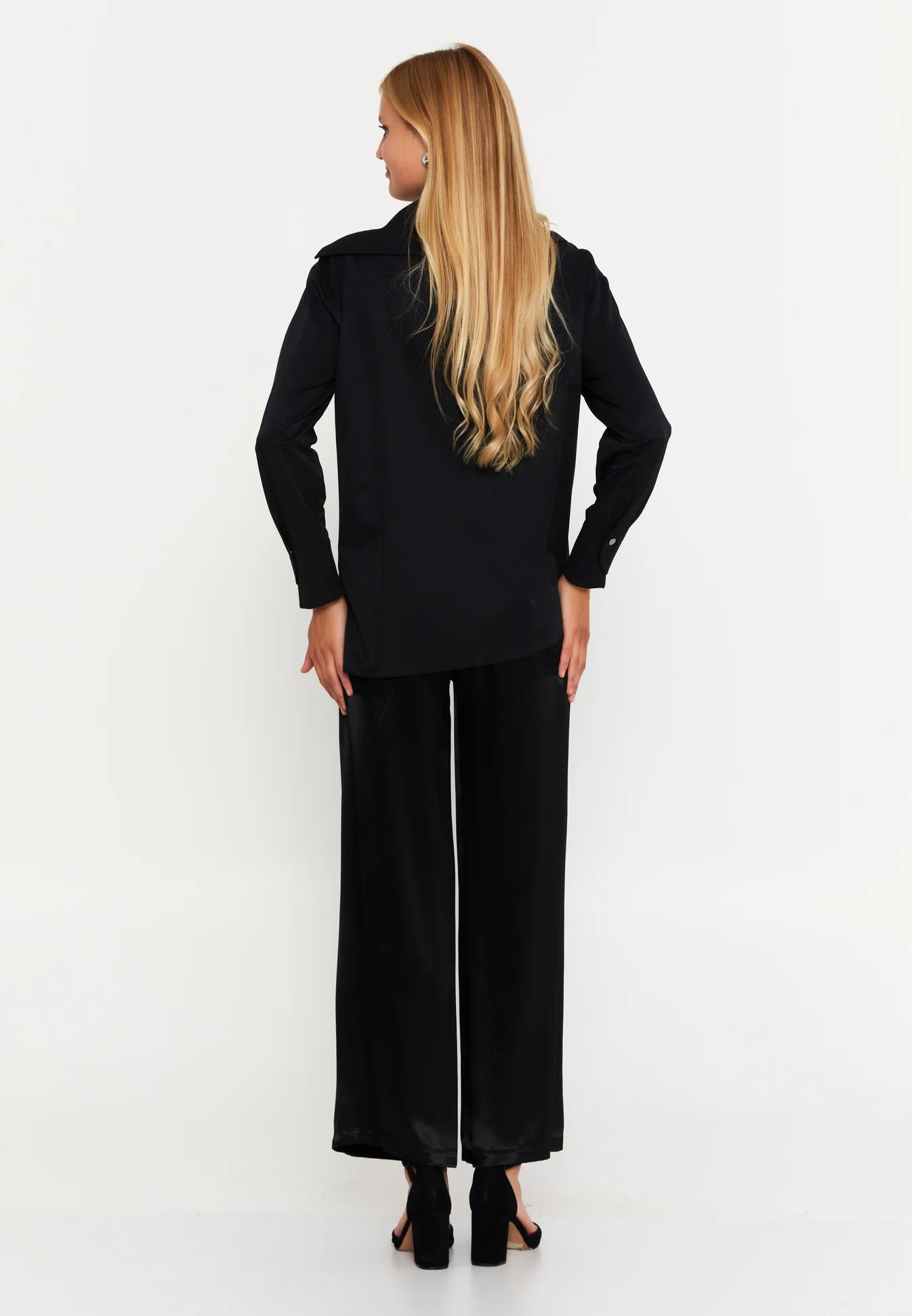 Asymmetric Long Sleeve Blouse