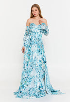 Strapless With Separate Removable Sleeves Dress