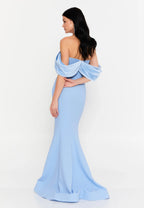Melissa Off Shoulder Dress - Baby Blue