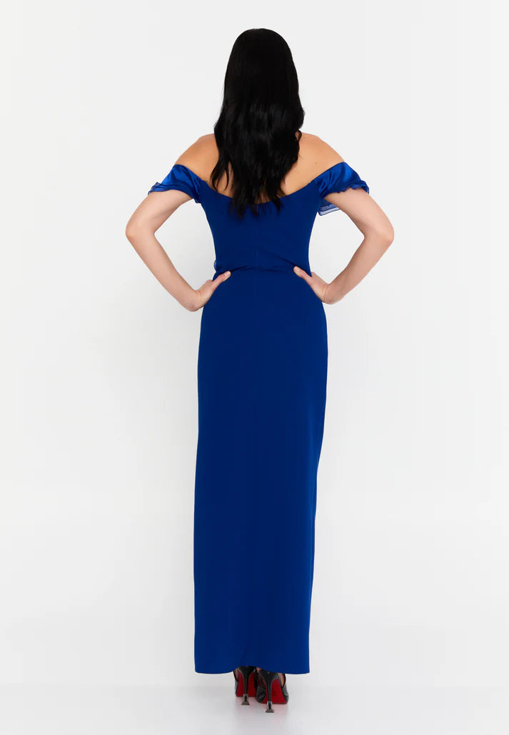 Dianna Ruffle Dress - Saxe Blue