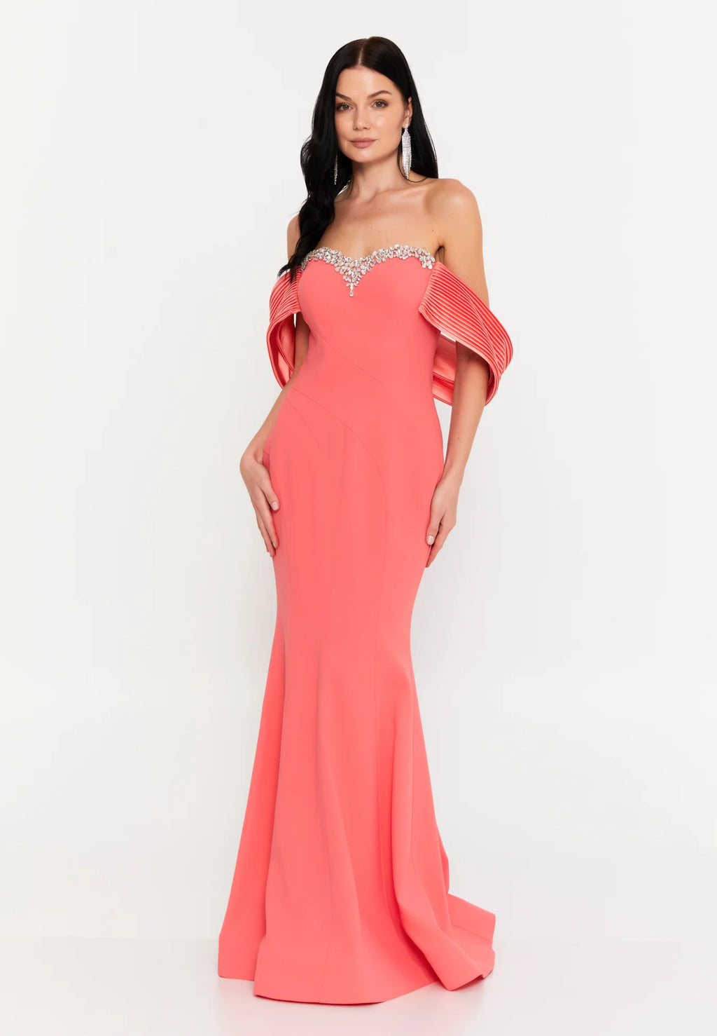 Melissa Off Shoulder Dress - Coral
