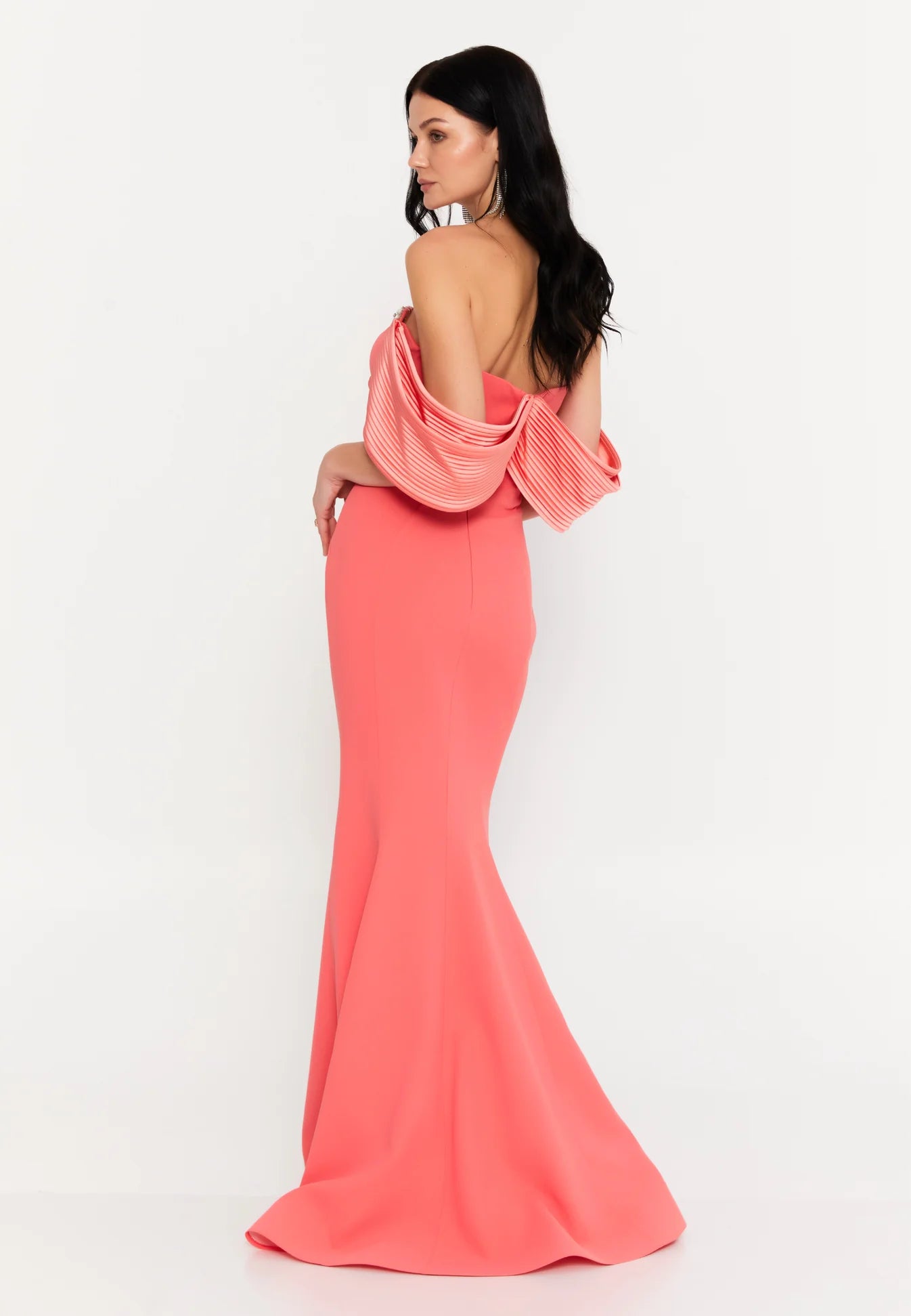 Melissa Off Shoulder Dress - Coral