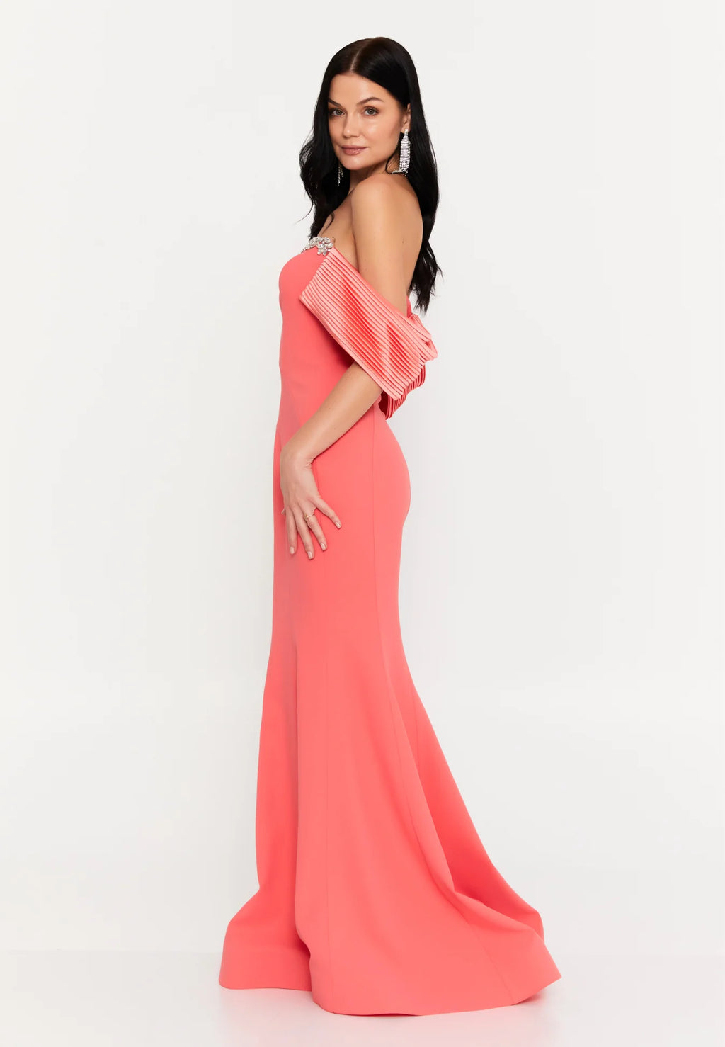 Melissa Off Shoulder Dress - Coral